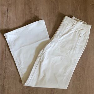 J Brand Carine Genuine Leather Wide Leg Pants